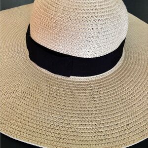 Chic Tan Sun Hat with Black Band
